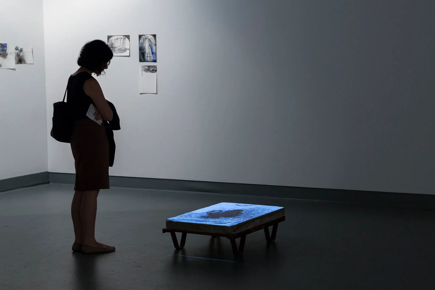 Video installation on Lithographic stone 2015